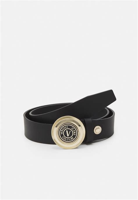 Versace Jeans Couture Cintura Logo Leather Belt on SALE